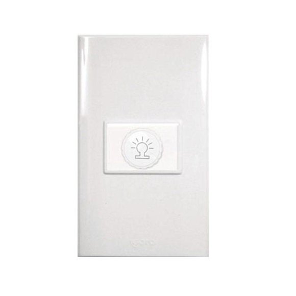 Placa Armada Lugano Con Dimmer Blanca