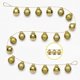 thumbnail image 1 of Cascabeles navideños guirnalda set de 2 guirnaldas de 183cm de largo y 21 cascabeles Color Dorado de 3.5cm para colgar de metal, 1 of 7