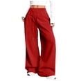 thumbnail image 3 of RKSTN Wide Leg Sweatpants for Women Plus Size High Waist Wide Leg Athletic Jogger Pants Womens Casual Solid Baggy Comfy Drawstring Running Gym Fitness Sport Pant with Pockets, 3 of 9