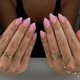 thumbnail image 4 of Uñas Postizas Acrílicas SXVME Rosa Bebé Diseño Almendrado Corto Lunares Blancos para Bodas Reutiliza, 4 of 7