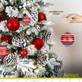 thumbnail image 3 of Esferas para árbol de navidad Artego grandes de 10 cm de diámetro paq 16 esferas  Rojo * Línea Glitter 3 acabados glitter, mate y cromada, para colgar Christmas ornaments, 3 of 7