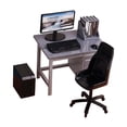 thumbnail image 2 of Juego de silla de escritorio para computadora a escala 1:12, escenas de muebles en miniatura, silla de escritorio de oficina en miniatura gris, 2 of 9