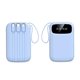 thumbnail image 1 of Mini Power Bank Genérico PB20000 Portátil azul 20000mAh 4 Cables USB Tipo Clet LED, 1 of 3