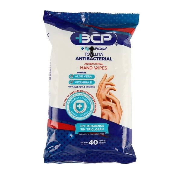 Toallas Húmedas Prichos BCP Antibacterial 40 Piezas