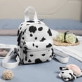 thumbnail image 2 of TENDYCOCO Mini Mochila de Lona con Colgante de Vaca de Felpa Bolso Bandolera para Mujer Compras para Viajar al Aire Libre, 2 of 4