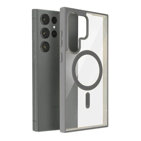 Mr. Gadgets Funda Carcasa Clear Case Color Titanio Para Samsung Galaxy S26 ULTRA Compatible Con Magsafe.