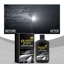 Pasta pulidora de compuesto de pintura diamante - Agente de pulido para carrocería, quitaarañazos y capa protectora, botella de 8 oz