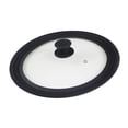 thumbnail image 1 of Tapa universal para ollas, sartenes y sartenes de vidrio templado resistente al calor. 28 a 30 a 32CM, 1 of 9