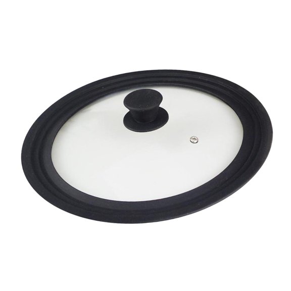 Tapa universal para ollas, sartenes y sartenes de vidrio templado resistente al calor. 28 a 30 a 32CM