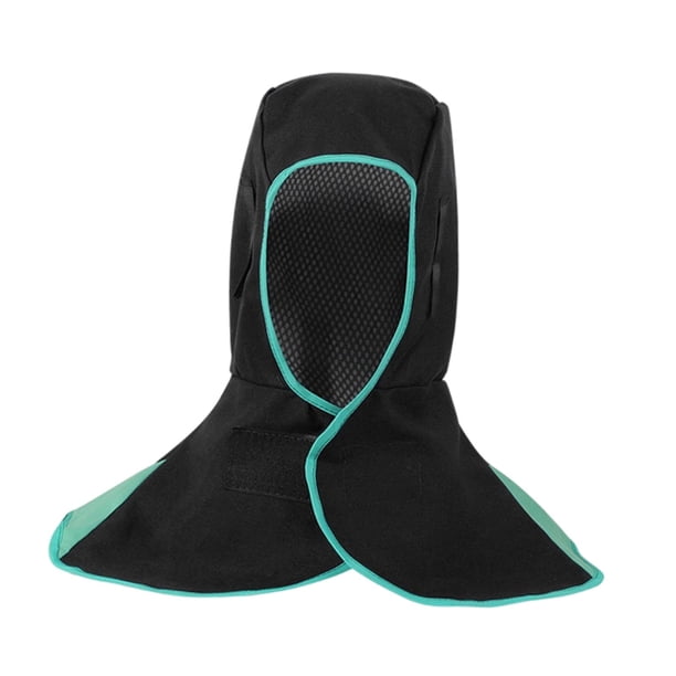 Capucha de soldadura ignífuga con protección para la cabeza y cuello Negro