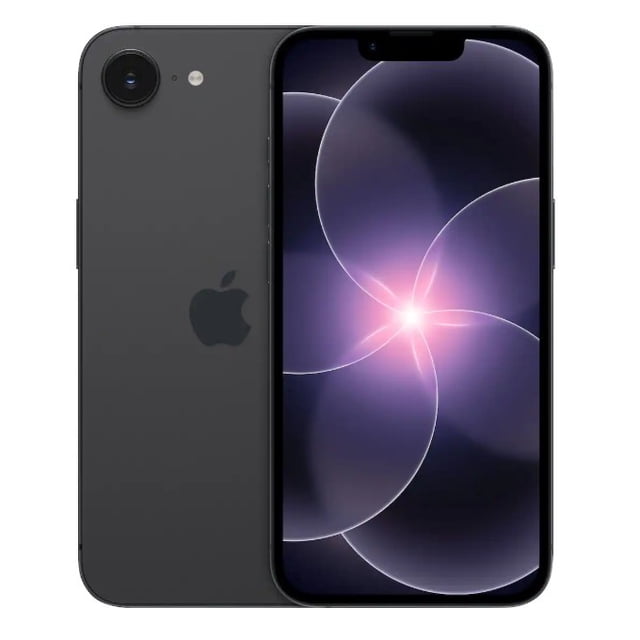 apple iphone 17e 256gb negro nuevo Apple iPhone 17e 256GB en color negro, vista frontal y trasera centrada con pantalla Super Retina encendida mostrando gráfico morado, cámara trasera única y logo Apple en la parte posterior; diseño de bordes planos. Perfecto para fotografía avanzada, multitarea y conexión 5G; a menudo usado para edición y consumo de video en movilidad.