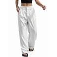 thumbnail image 1 of Pantalones Anchos y Holgados para Mujer, Estilo Palazzo Harén, Informales, A Rayas, con Cintura Elástica y Bolsillos S, 1 of 7