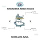 thumbnail image 5 of Andadera Para Bebé Babytek Llanta Gel Abejita Azul, 5 of 5