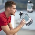 thumbnail image 1 of Vaso de agua de gran capacidad para deportes y fitness, botella de agua Ton Ton, resistente a altas temperaturas, cubo Ton Ton, vaso grande para el vientre, vaso recto para beber con asa de, 1 of 6