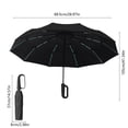 thumbnail image 3 of Paraguas Grande con Hebilla de Anilla | Paraguas de Viaje Automático, Resistente Al Viento y con Apertura y Cierre Automáticos | Estructura Robusta de 10 Varillas para 2-3 Personas | Protección Solar, 3 of 6
