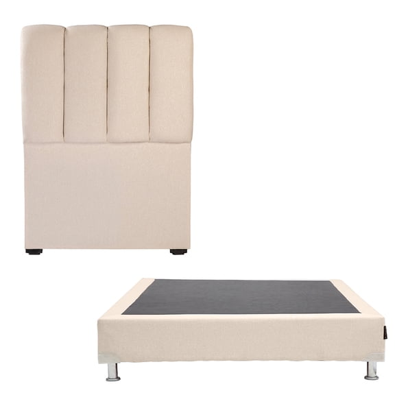 Recámara Individual Kami Negro con Cabecera + Box Base Cama