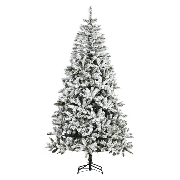 Pino de Navidad Nevado 2.10 m con 1000 Ramas Decoración