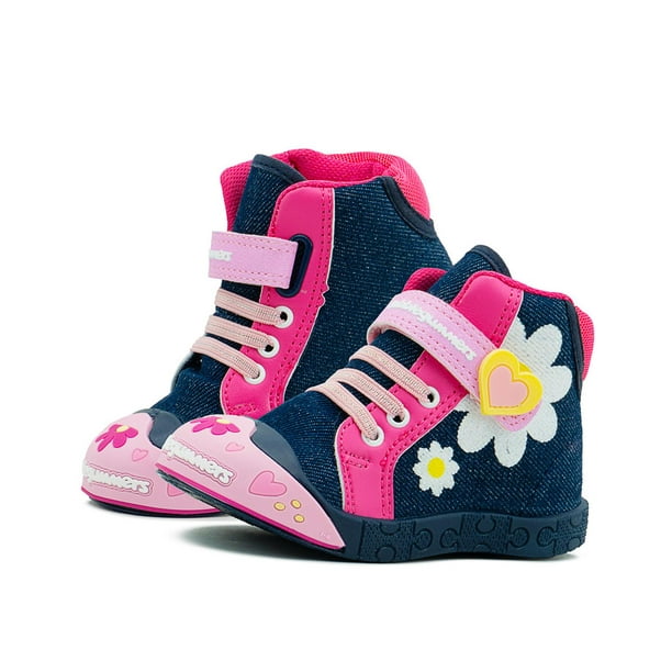 Tenis Bota Bubble Gummers Taiwan Para Niña Mezclilla/Fiusha fucsia 12