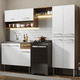 thumbnail image 2 of Cocina Integral Madesa Emilly 229 cm con tarja Marrón/Blanco, 2 of 11