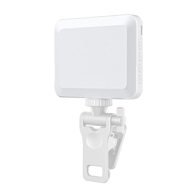 Luz LED para teléfono con 80 cuentas | Luz recargable con clip para selfies | 3 modos y doble temperatura de color | Para smartphone, cámara, portátil, vlogs y transmisiones en vivo