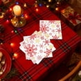 thumbnail image 4 of Set de vajilla de Navidad con copos de nieve rojos - platos, vasos y servilletas de papel desechables de 16 piezas - platos de 7 y 9 pulgadas, 4 of 6