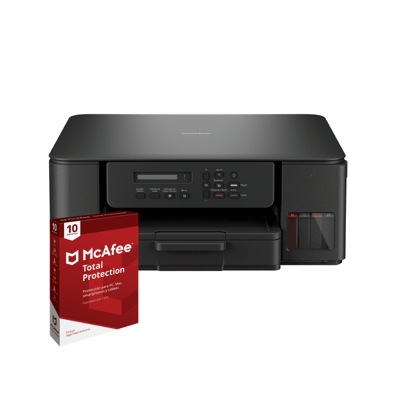 MULTIFUNCIONAL BROTHER DCP-T530DW INKBENEFIT WIFI DUPLEX Y ANTIVIRUS MCAFEE LICENCIA DIGITAL
