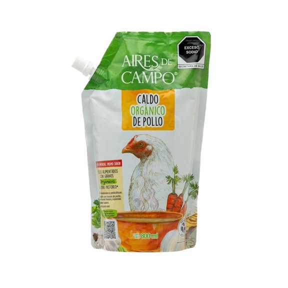 Caldo de pollo Aires de Campo órganico 800 ml