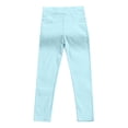 thumbnail image 2 of Leggings de color liso para niñas pequeñas, pantalones ajustados casuales de algodón suave con estampado, 3-4 años, 110, 3/T, 2 of 4