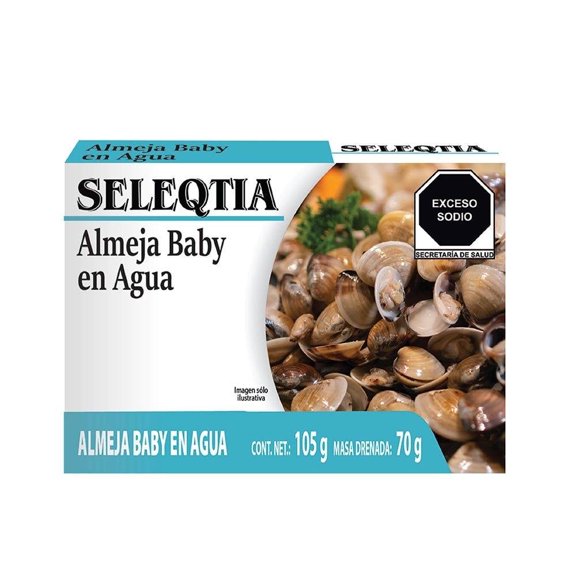 Almeja baby Seleqtia en agua 105 g
