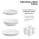 thumbnail image 4 of Vajilla Moderna Cuadrada De Opal Resistente 4 Personas 16pzs Color Blanco, 4 of 5