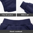 thumbnail image 3 of BIG ELEPHANT Pantalones Deportivos con Forro Polar para Niños y Niñas, Pantalones Deportivos Cálidos de Invierno con Cintura Elástica y Bolsillos de 3 a 16 Años, 3 of 9