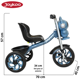 thumbnail image 4 of Triciclo para Niños Astronauta con Luz Sonido Ruedas de Eva y Canasta Trasera Apto a partir de 2 Años Soporta hasta 20 kg - Azul, 4 of 6