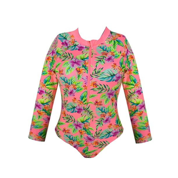 TRAJE DE BAÑO COMPLETO MANGA LARGA PARA NIÑA MARCA MAUI & SONS