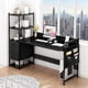 thumbnail image 5 of Escritorio con 3Cajones y Estante De 4 Niveles | Mesa Para Computadora Industrial Desk Esquinero Mueble Grande Para Oficina,Sala 120x50x110CM (Negro), 5 of 10