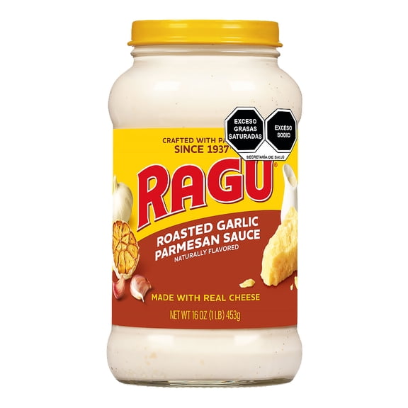 Salsa para pasta Ragú salsa ajo asado y queso parmesano 453 g