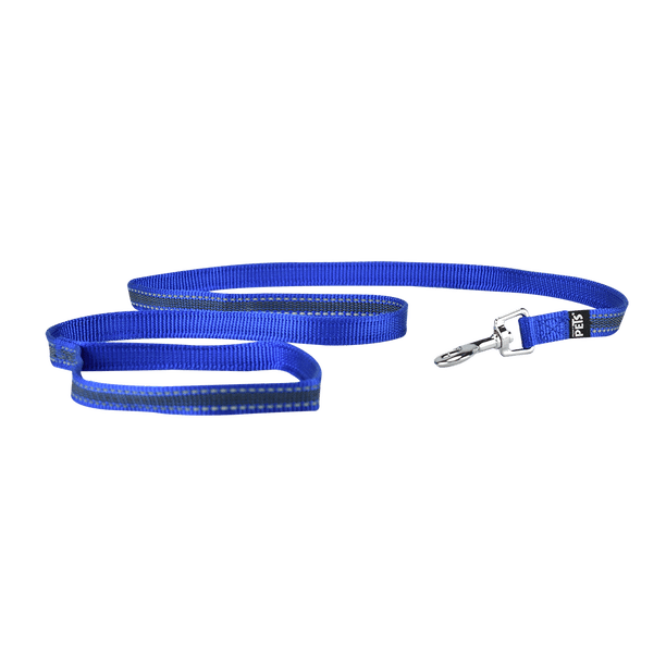 Correa Ch C/Ultra Grip Y Bandas Reflejantes Azul Fancy Pets CH