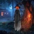 thumbnail image 4 of Decoración de bruja de Halloween con control por voz | Bruja inflable de calabaza de 1,8 metros para casas encantadas al aire libre, 4 of 7
