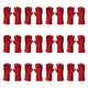 thumbnail image 1 of PACK 12 PARES GUANTES SOLDADOR ROJO 14" HILO KEVLAR MAPLE SAFE, 1 of 3