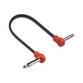 thumbnail image 1 of Cable de conexión para guitarra eléctrica/bajo, ángulo recto de 1/4 de pulgada, efectos de bajo silenciosos 30cm rojo, 1 of 7