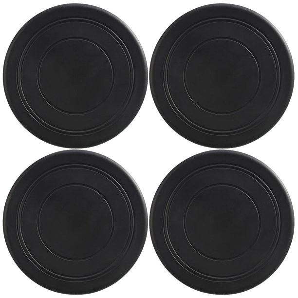 Frisbee de vuelo estable FlyBixBlack 4 Piezas Discos voladores Silicona Ø18 cm Negro.