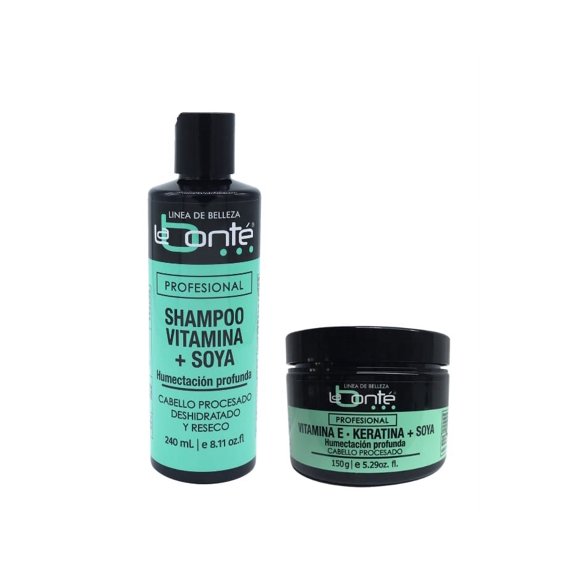 Kit para el cuidado del cabello Labonte Shampoo & vitamina humectacion profunda con soya