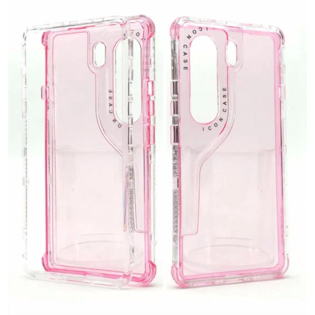 Funda 3 en 1 Icon Case Shine Colors para Tecno Camon 40, Carcasa, Protector, Uso Rudo, Protección 360, Full Case, Bumper, Antigolpes, Esquinas Reforzadas, Protección de Cámara - Rosa
