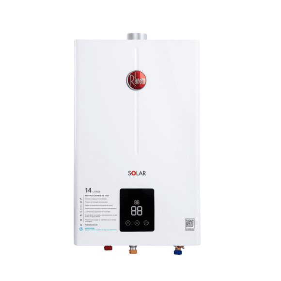 Calentador de agua instantáneo Rheem a gas Natural 14 Litros por Min blanco