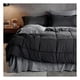 thumbnail image 1 of Set Edredón King Size + Funda De Almohada + Sábanas 7 Pzas Real Textil Nego - Gris, 1 of 8