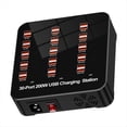 thumbnail image 4 of Cargador USB Tipo C de 30 Puertos, Multipuerto, 200 W, Estación de Carga de Escritorio de Alta Potencia con Ventilador, 4 of 6