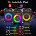 thumbnail image 2 of Máquina de Karaoke JYX con 2 Micrófonos Inalámbricos, Sistema PA con Luz de Discoteca LED y Correa, Altavoz Bluetooth Portátil con Grabación y  Ajuste de Reverberación, S68, 2 of 9