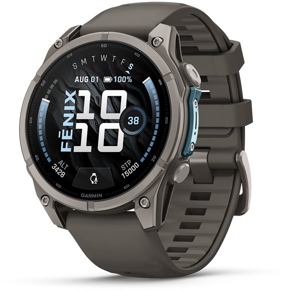 fenix 9, 47mm, Bare Ti, Pebble Gray Band, NA