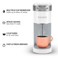 thumbnail image 4 of Cafetera Keurig K-Slim, monodosis, K-Cup, blanca, 4 of 9