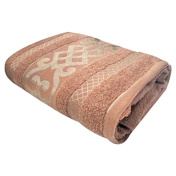Toalla Medio Baño colores varios, 140x70cm - Suave Y Absorbente- Cenefa Bordada