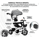 thumbnail image 3 of Carriola Triciclo Convertible Infantil Con Toldo Modelo Gris, 3 of 4